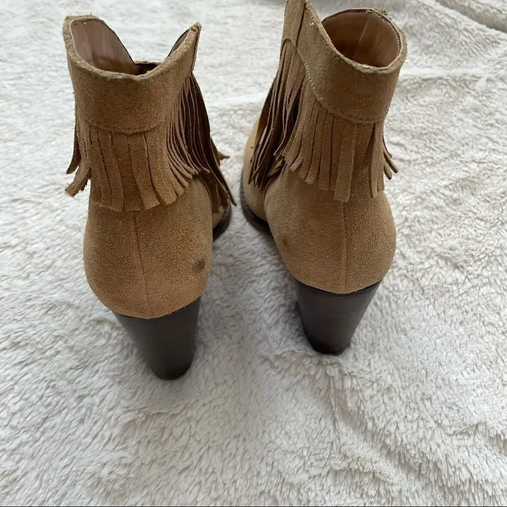 MANGO fringe ankle booties